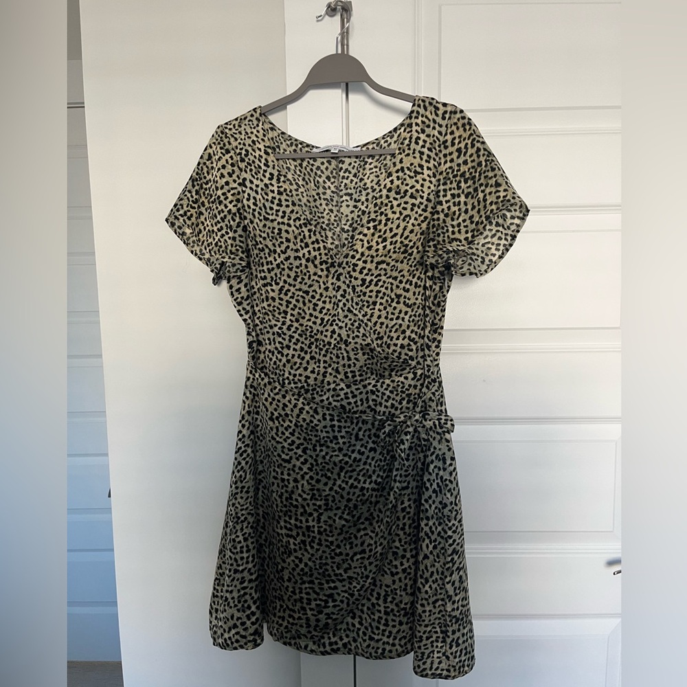 Leopard-print wrap dress